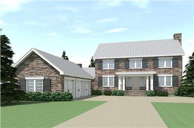 4-Bedroom, 3722 Sq Ft Farmhouse House Plan - 116-1090 - Front Exterior