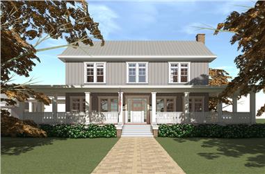 5-Bedroom, 4742 Sq Ft Traditional Home Plan - 116-1092 - Main Exterior