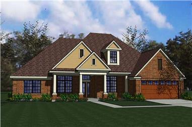 3-Bedroom, 1997 Sq Ft Ranch House Plan - 117-1005 - Front Exterior