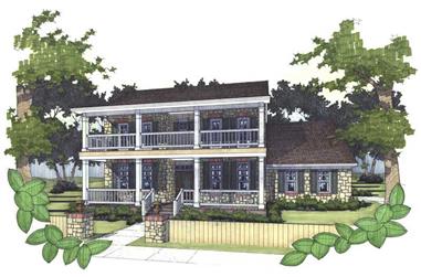 3-Bedroom, 1753 Sq Ft Southern Home Plan - 117-1015 - Main Exterior