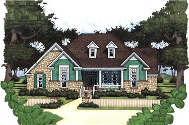 3-Bedroom, 1715 Sq Ft Traditional Home Plan - 117-1017 - Main Exterior