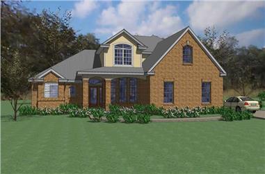 4-Bedroom, 2549 Sq Ft House Plan - 117-1021 - Front Exterior