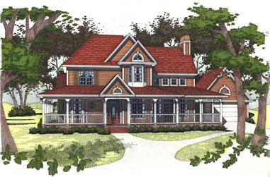 4-Bedroom, 2175 Sq Ft House Plan - 117-1027 - Front Exterior