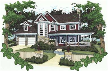 3-Bedroom, 1882 Sq Ft Country House Plan - 117-1037 - Front Exterior
