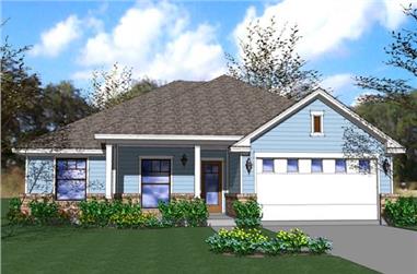 4-Bedroom, 1553 Sq Ft Ranch House Plan - 117-1040 - Front Exterior