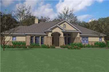 3-Bedroom, 2874 Sq Ft House Plan - 117-1071 - Front Exterior