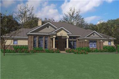 3-Bedroom, 2874 Sq Ft Traditional House Plan - 117-1082 - Front Exterior