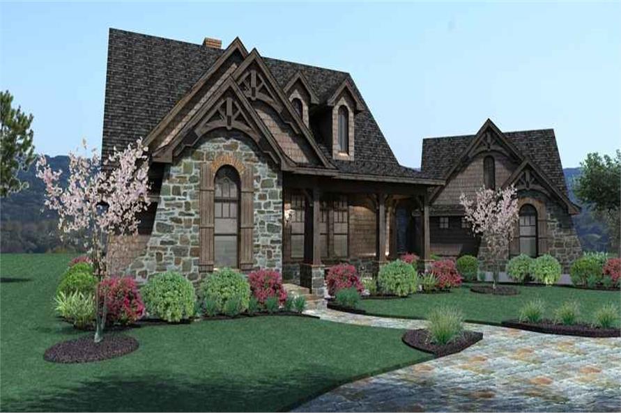 117-1105: Home Plan Rendering-Front View