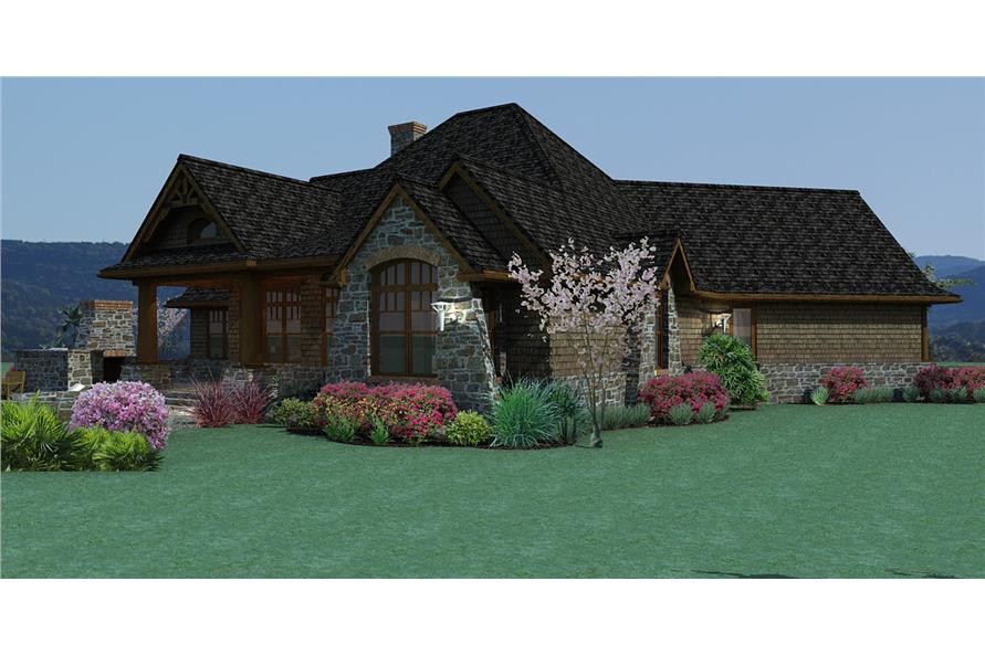 117-1107: Home Plan Rendering-Right View