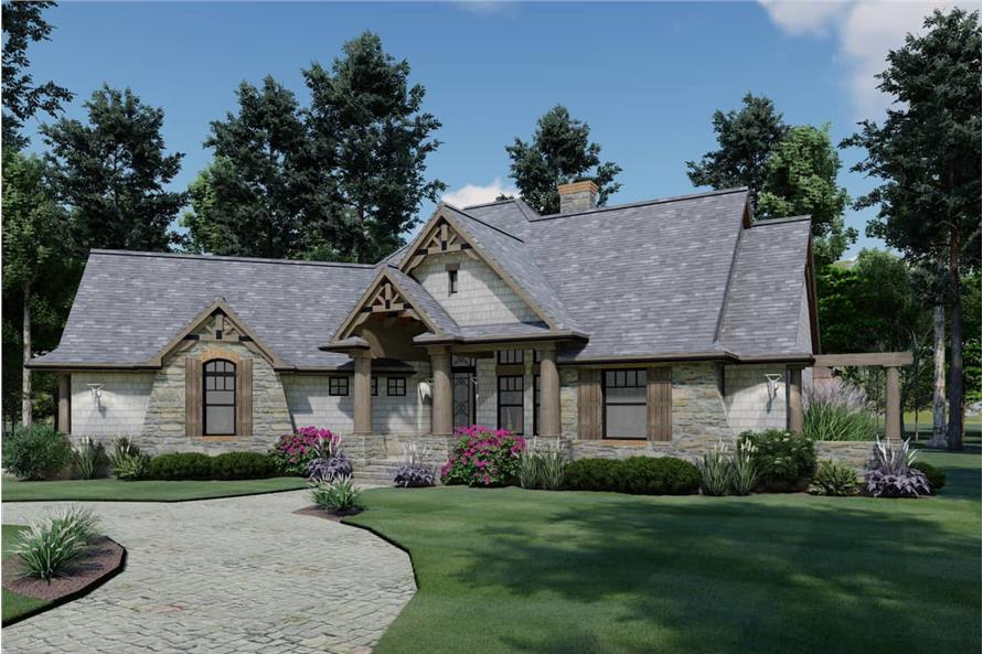 Front View of this 3-Bedroom, 1848 Sq Ft Plan - 117-1107