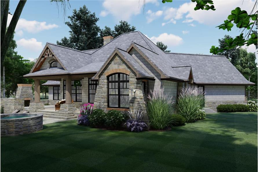 Side View of this 3-Bedroom, 1848 Sq Ft Plan - 117-1107