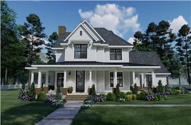 3-Bedroom, 2214 Sq Ft Farmhouse House Plan - 117-1134 - Front Exterior