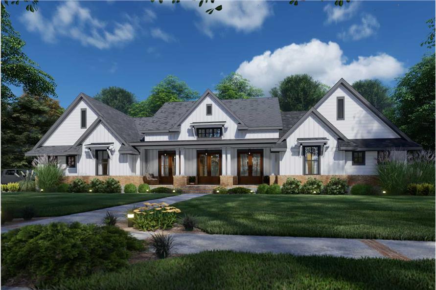 117-1142: Home Plan Rendering-Front View