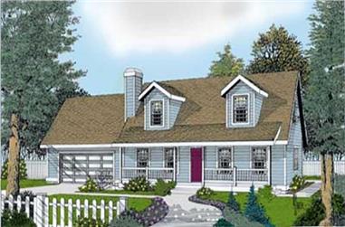 3-Bedroom, 1757 Sq Ft Country House Plan - 119-1023 - Front Exterior