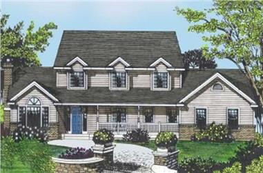 4-Bedroom, 2909 Sq Ft Country House Plan - 119-1033 - Front Exterior
