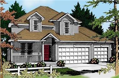 4-Bedroom, 2814 Sq Ft Traditional House Plan - 119-1034 - Front Exterior