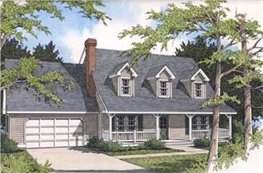 3-Bedroom, 2195 Sq Ft Country House Plan - 119-1044 - Front Exterior