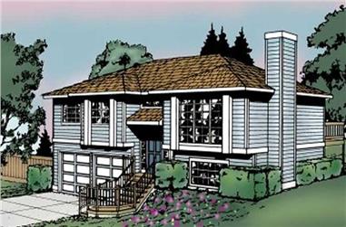 3-Bedroom, 1143 Sq Ft Multi-Level House - Plan #119-1050 - Front Exterior