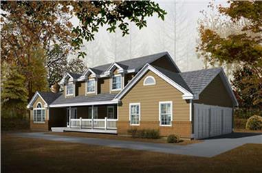 4-Bedroom, 2625 Sq Ft Country House Plan - 119-1061 - Front Exterior
