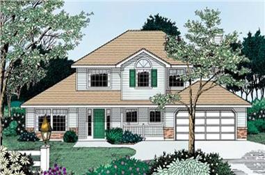 4-Bedroom, 2185 Sq Ft Contemporary House Plan - 119-1063 - Front Exterior