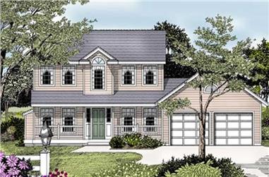 3-Bedroom, 1676 Sq Ft Country House Plan - 119-1074 - Front Exterior