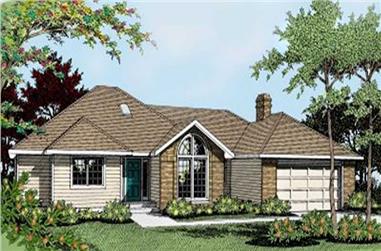 3-Bedroom, 1871 Sq Ft Ranch House Plan - 119-1075 - Front Exterior