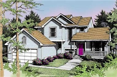 3-Bedroom, 1637 Sq Ft Contemporary House Plan - 119-1088 - Front Exterior