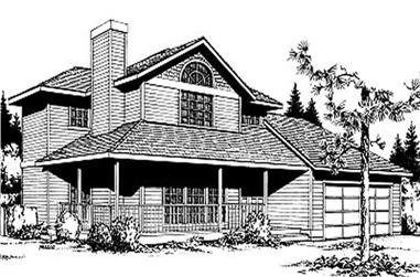 3-Bedroom, 1467 Sq Ft Country House Plan - 119-1115 - Front Exterior