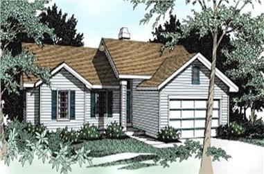 3-Bedroom, 1428 Sq Ft Ranch House Plan - 119-1116 - Front Exterior