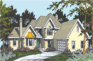 4-Bedroom, 2041 Sq Ft French House Plan - 119-1120 - Front Exterior