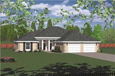 3-Bedroom, 1785 Sq Ft Contemporary House Plan - 119-1124 - Front Exterior