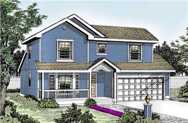 3-Bedroom, 1401 Sq Ft Country House Plan - 119-1131 - Front Exterior