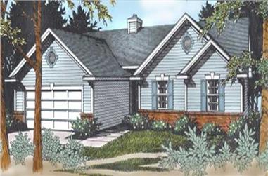 3-Bedroom, 1479 Sq Ft Ranch House Plan - 119-1137 - Front Exterior