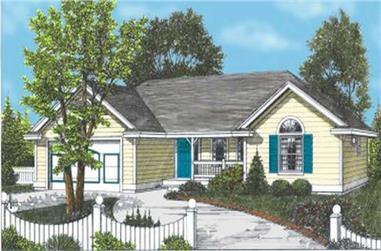 2-Bedroom, 1288 Sq Ft Ranch House Plan - 119-1139 - Front Exterior