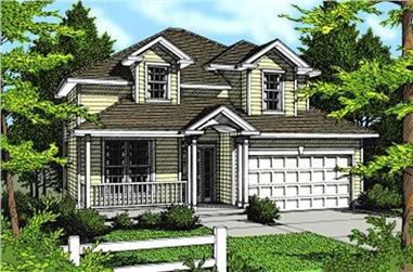 4-Bedroom, 2216 Sq Ft Country House Plan - 119-1153 - Front Exterior
