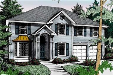 4-Bedroom, 3018 Sq Ft Contemporary House Plan - 119-1161 - Front Exterior