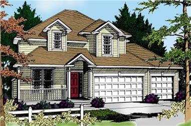 4-Bedroom, 2527 Sq Ft Country House Plan - 119-1165 - Front Exterior