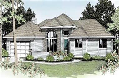 3-Bedroom, 1604 Sq Ft Ranch House Plan - 119-1166 - Front Exterior
