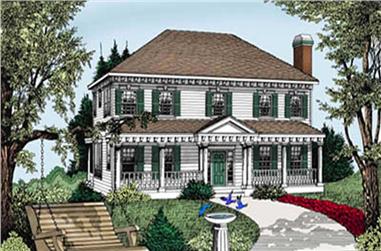 4-Bedroom, 3240 Sq Ft Colonial House Plan - 119-1168 - Front Exterior