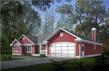 3-Bedroom, 1969 Sq Ft Ranch House Plan - 119-1175 - Front Exterior