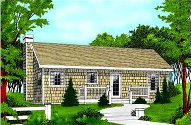 2-Bedroom, 960 Sq Ft Ranch House Plan - 119-1187 - Front Exterior