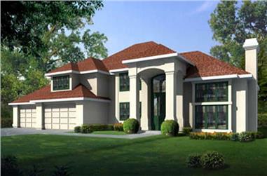 4-Bedroom, 4068 Sq Ft Contemporary House Plan - 119-1192 - Front Exterior