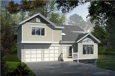 3-Bedroom, 1831 Sq Ft Ranch House Plan - 119-1199 - Front Exterior