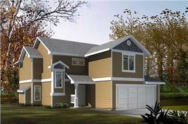 3-Bedroom, 1451 Sq Ft Small House Plans - 119-1205 - Front Exterior