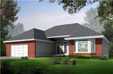 2-Bedroom, 1836 Sq Ft Ranch Home Plan - 119-1210 - Main Exterior