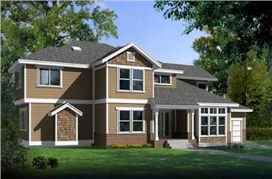 3-Bedroom, 2663 Sq Ft Contemporary House Plan - 119-1217 - Front Exterior