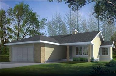 2-Bedroom, 1209 Sq Ft Small House Plans - 119-1235 - Front Exterior