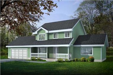 4-Bedroom, 1727 Sq Ft Country House Plan - 119-1245 - Front Exterior