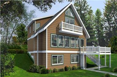4-Bedroom, 1469 Sq Ft Contemporary Home Plan - 119-1247 - Main Exterior