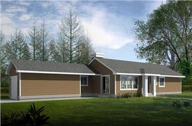 2-Bedroom, 1175 Sq Ft Ranch House Plan - 119-1249 - Front Exterior